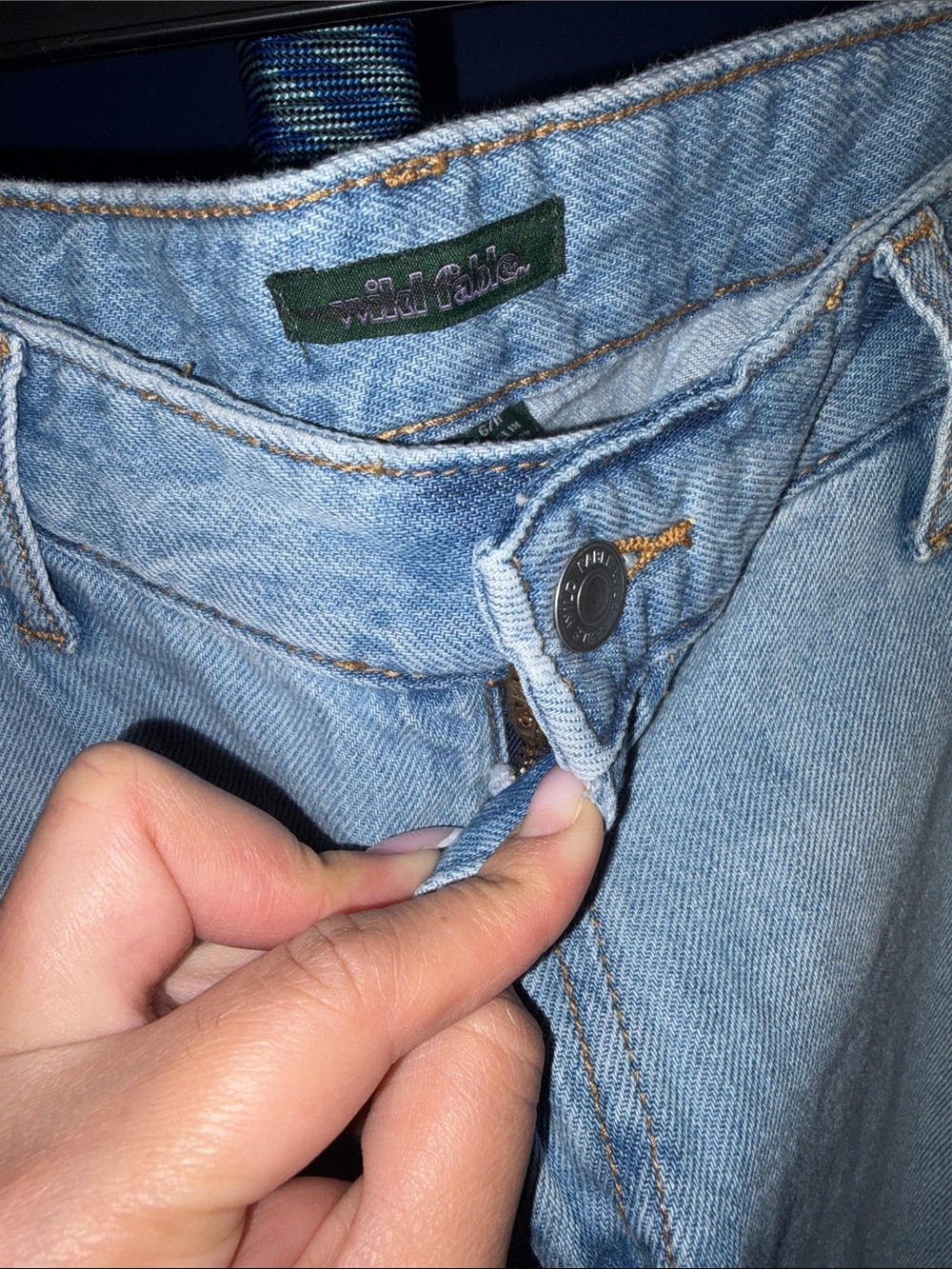 Wild Fable- Wide Leg Cargo Jeans – Size 6 - Picture 7 of 16